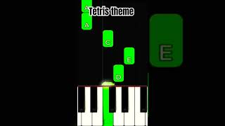 Tetris Theme  Piano Easy Tutorial For beginners shorts piano pianotutorial youtubeshorts easy [upl. by Haida]