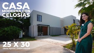 CASA MODERNA con CELOSÍAS en FACHADA  Obras Ajenas  DADO México dadomexico [upl. by Namlak]