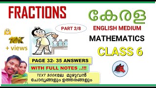 FRACTIONS CLASS 6 MATHS CHAPTER 3 SCERT KERALA SYLLABUS ENGLISH MEDIUM UNIT 3 PART 28 [upl. by Bianca433]