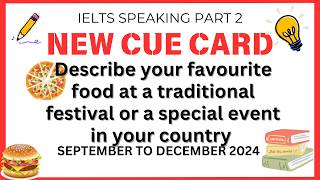 Describe your favourite food at a traditional festival or a special event in your country  cue card [upl. by Hardner]