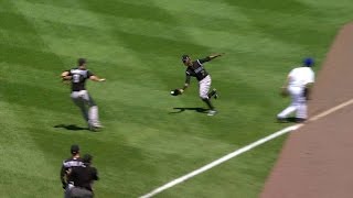 COLCHC Tapia avoids teammate ballboy to make catch [upl. by Emelun]