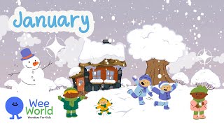 Months of the Year Calendar Song for Kindergarten and Preschool Learning [upl. by Ynamrej]