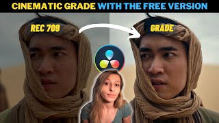 Cinematic Grade  DaVinci Resolve Tutorial Free version [upl. by Ididn]