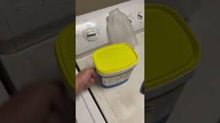 Cleaning smelly washing machine with only oxy clean howto Cleaning [upl. by Arikahc993]