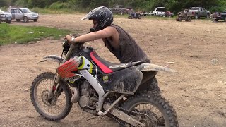 FIRST RIDE ON A CR500 Wellsville Ohio Free Zone Rippin [upl. by Enylodnewg]