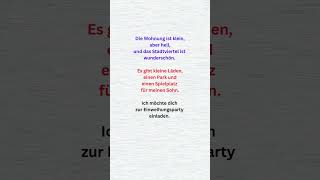 Einladung zur Einweihungsparty B1 Brief schreiben germanlevelb1  briefschreiben  lerndeutsch [upl. by Annaesor360]