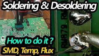 Soldering amp Desoldering Tutorial  Beginners How To Video  Temp SMD Flux [upl. by Evvy]