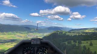 Hangflug bei Nordwind im Jura  Naturkräfte pur im Segelflugzeug [upl. by Barnebas]