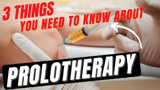 3 Things You NEED to Know About PROLOTHERAPY  Does Science Support It [upl. by Philemol943]