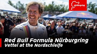 Sebastian Vettel back at the Nürburgring Nordschleife  Red Bull Formula Nürburgring [upl. by Eirameinna905]