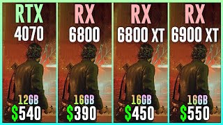 RTX 4070 vs RX 6800 vs RX 6800 XT vs RX 6900 XT  Test in 15 Games [upl. by Wiggins]