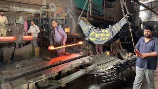 Manufacturing of Leaf Spring Complete Process in Factory  Production of Leaf Spring  Leaf Spring [upl. by Roch]