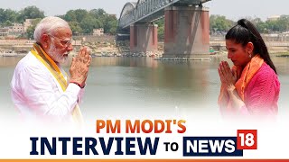 PM Modis interview to Rubika Liyaquat of News 18 India in Varanasi [upl. by Laryssa]