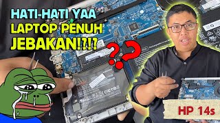 LAPTOP NI BANYAK BANGET JEBAKANNYA   DISASSEMBLY HP 14sdk0073AU [upl. by Yesak]