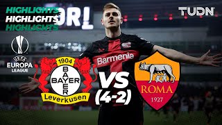 HIGHLIGHTS  Bayer Leverkusen 4222 Roma  UEFA Europa League 202324  Semis  TUDN [upl. by Ayerdna]