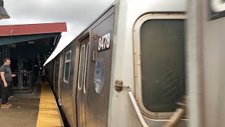 Rare r160 M train overshoot flushing ave with j train [upl. by Malynda808]