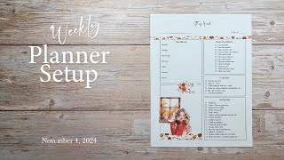 Weekly Planner Setup  November 4 2024 [upl. by Laon129]