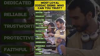 Which 5 Zodiac Signs Will Never Betray You Find Out Now Horoscope 2024 [upl. by Arline]