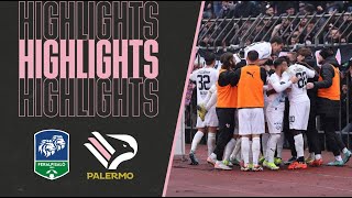 FeralpisalòPalermo 12  HIGHLIGHTS 24ª giornata Serie B 2324 [upl. by Anrat]