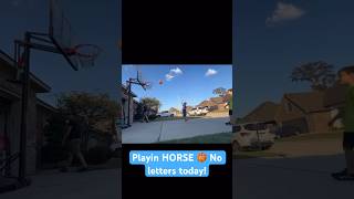 Playing HORSE basketball No letters for me today Haha [upl. by Cappello]