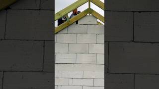 Pediment aeratedconcrete construction asmr будівництво фронтон fronton construccion газоблок [upl. by Emalee]