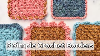 FAST and EASY Crochet Borders for Beginners  Crochet Edging for Blankets Tutorial [upl. by Him]