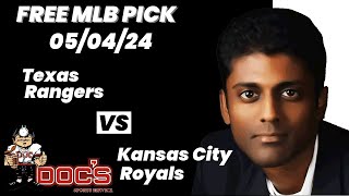 MLB Picks and Predictions  Texas Rangers vs Kansas City Royals 5424 Free Best Bets amp Odds [upl. by Adoree]