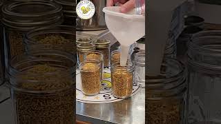 Filling Bee Pollen Jars A Satisfying Process [upl. by Darum809]