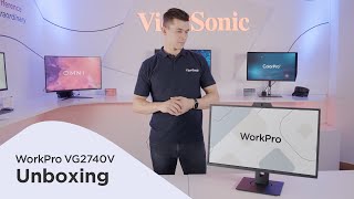 ViewSonic WorkPro VG2740V VideoConferencing Monitor  Official Unboxing [upl. by Kuhlman870]