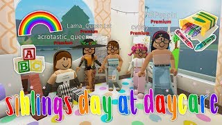 Siblings Day Care Daily Routine  Bloxburg Roleplay  alixia [upl. by Middle97]