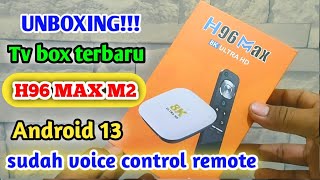 unboxing tv box h96 max m2 android 13 tv box suport voice control remote [upl. by Jessy]