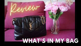 Saint Laurent Bag Review  YSL Puffer Medium  Whats in my Bag  Winter fashion [upl. by Nairim]