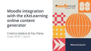 Moodle integration with the eXeLearning online content generator  MoodleMoot Global 2023 [upl. by Noied]