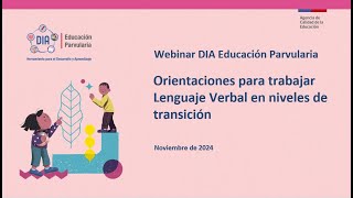 Webinar DIA EP Evaluación de Cierre  Lenguaje verbal [upl. by Esaertal]