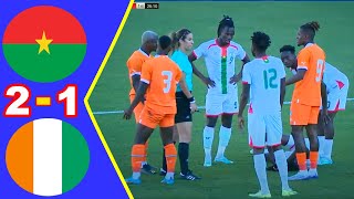 Burkina Faso 🆚 Côte dIvoire 2  1  Résumé de la rencontre  Convivial international 19112022 [upl. by Nomi]