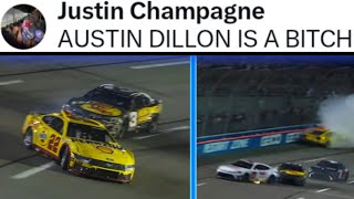 Dillon TAKES OUT Hamlin amp Logano  Richmond Summer 2024 Reactions [upl. by Elish159]