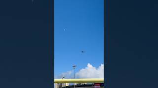 Stratotanker flying over University of Hawaii Football Stadium Wow military airplane college [upl. by Carolus554]