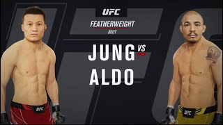 Chan Sung Jung vs José Aldo  The Korean Zombie  UFC 4 [upl. by Ardnek]