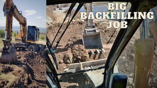 Dirt and Rock Spreading With LIEBHERR 904  Cab View POV [upl. by Enilekaj]