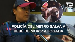 Policías salvan a bebé de 6 meses que se asfixiaba en Metro La Merced CdMx [upl. by Ymac71]