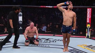 Johnny Walker Lands Flying Knee KO amp Attempts the Worm in the Octagon Celebrating [upl. by Innavoij]