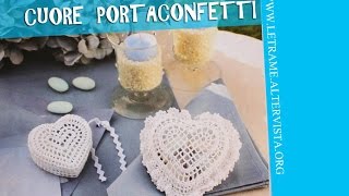 Tutorial Bomboniera all uncinetto  Scrigno a cuore crochet 33 [upl. by Nirmak]