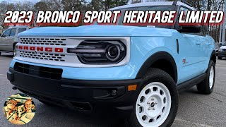 NEW 2023 FORD BRONCO SPORT HERITAGE LIMITED 4x4 Classic Bronco Throwback in Robin’s Egg Blue 410A [upl. by Carlos]