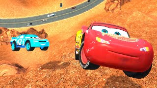 GTA 4 Lightning McQueen vs Cal Weathers Cliff Drops amp Crashes ep2 [upl. by Nylrac]