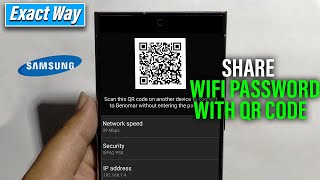 share your wifi password with qr code samsung [upl. by Llednek]