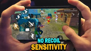 Best No Recoil Sensitivity Setting In Free Fire ☠️  200 Sensitivity⚙️default dpi [upl. by Anirtek]