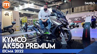 Kymco AK 550 Premium  Lo scooter con cruise control navigatore e parabrezza elettrico a EICMA 2022 [upl. by Rosette168]