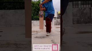 Home made cricket batting pads for beginners battingshorts ytshorts shorts diy artandcraft [upl. by Fionnula]