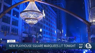 Playhouse Square unveils new marquees [upl. by Rednaeel]