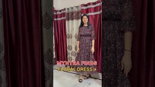 FLORAL DRESS trendingshorts myntra dress like fashion music subscribe floraldesignlongdress [upl. by Llyrehc566]